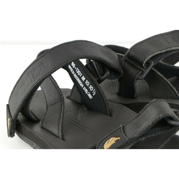 Vintage 90s Nautica Mens 10 10.5 Spell Out Adjustable Strap Sport Sandals Black main image 4